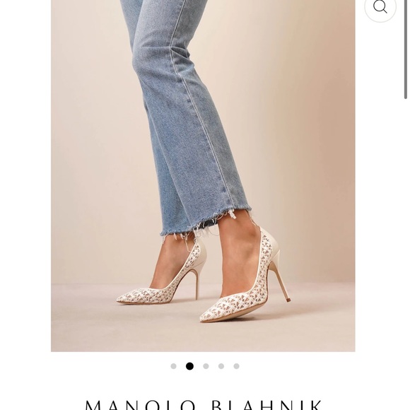 Manolo bhlanik wedding shoes! White lace pumps - Picture 8 of 12